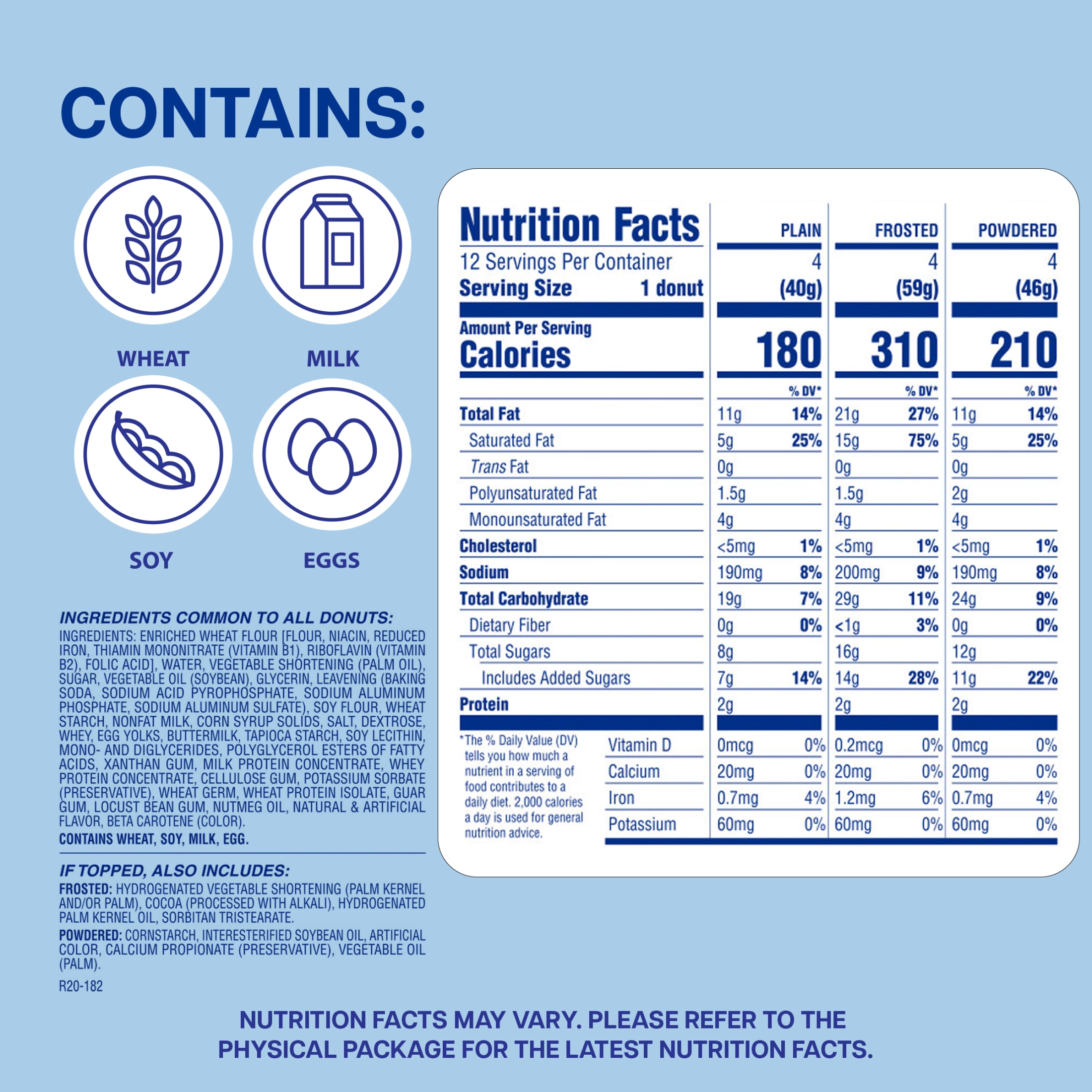 Entenmann's Soft'ees Plain, Powdered Sugar, Chocolate Frosted Donuts, 12 count, Assorted Donuts, 20.5 oz Box thumbnail 4