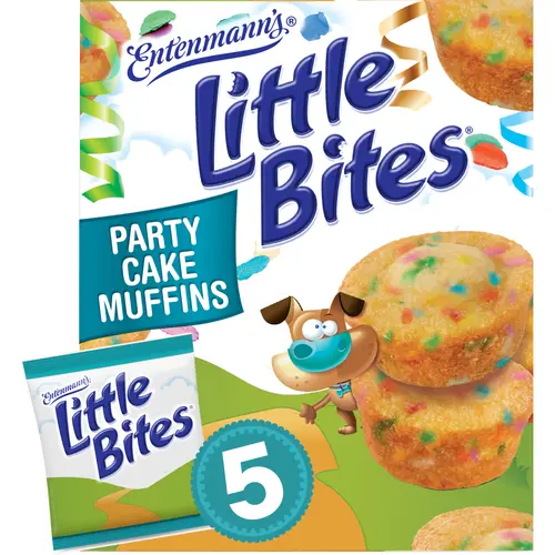 Little Bites Party Cake Muffins, 5 packs, Cake and Sprinkles Mini Muffins, 8.25 oz Box