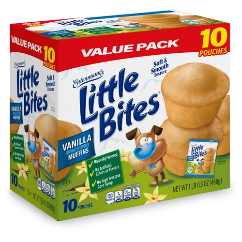 Little Bites Vanilla Muffins, 10 packs, Mini Muffins, 16.5 oz Multipack thumbnail 2