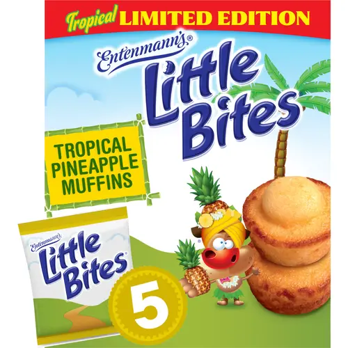 Little Bites Tropical Pineapple Muffins, 5 packs, Pineapple Mini Muffins, 8.25 oz Multipack