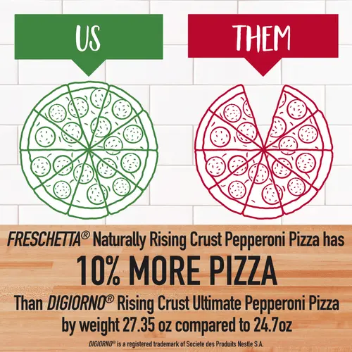 Freschetta Pepperoni Naturally Rising Crust Frozen Pizza, 27.34 oz thumbnail 3