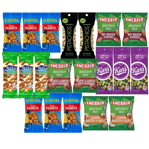 Nuts Snack Packs, Mixed Nuts and Trail Mix Individual Packs, Perfect for On-the-Go, Healthy Snacks l 20 Count