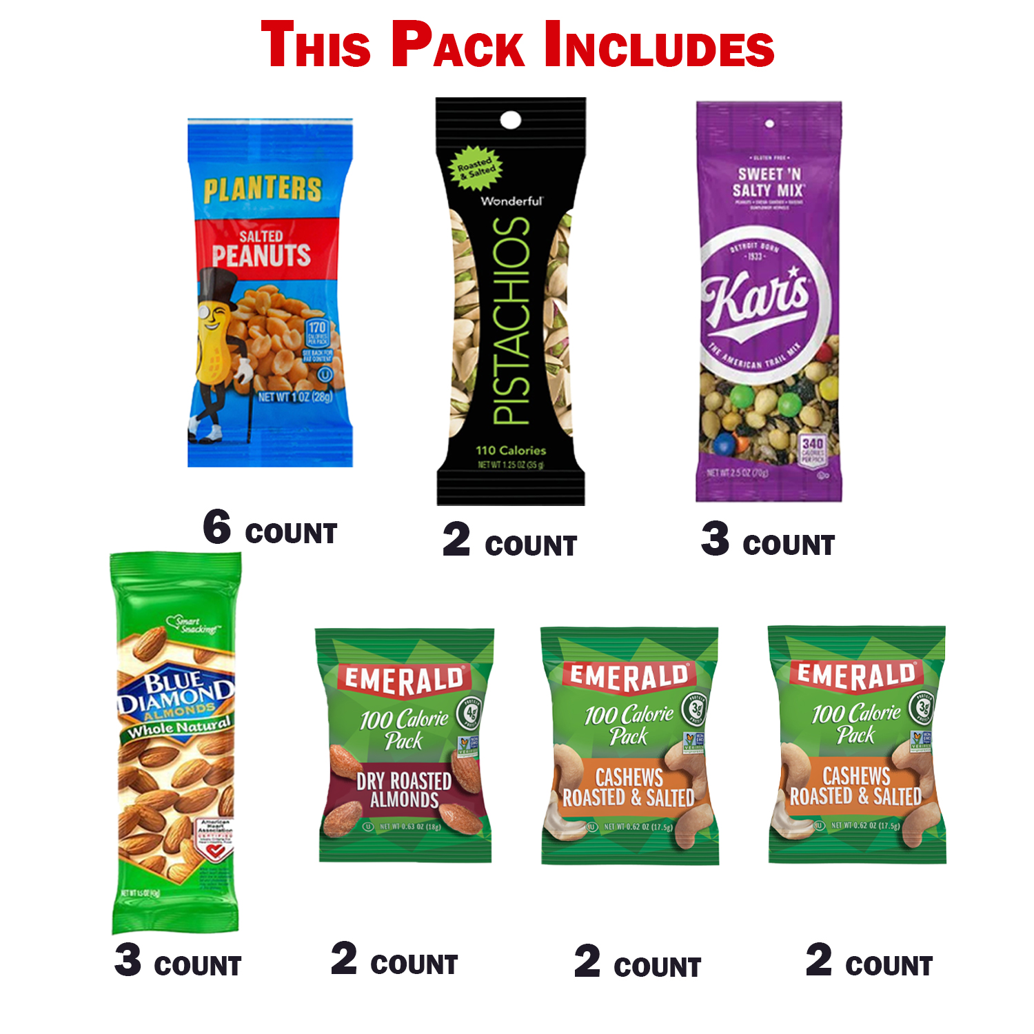 Nuts Snack Packs, Mixed Nuts and Trail Mix Individual Packs, Perfect for On-the-Go, Healthy Snacks l 20 Count thumbnail 2