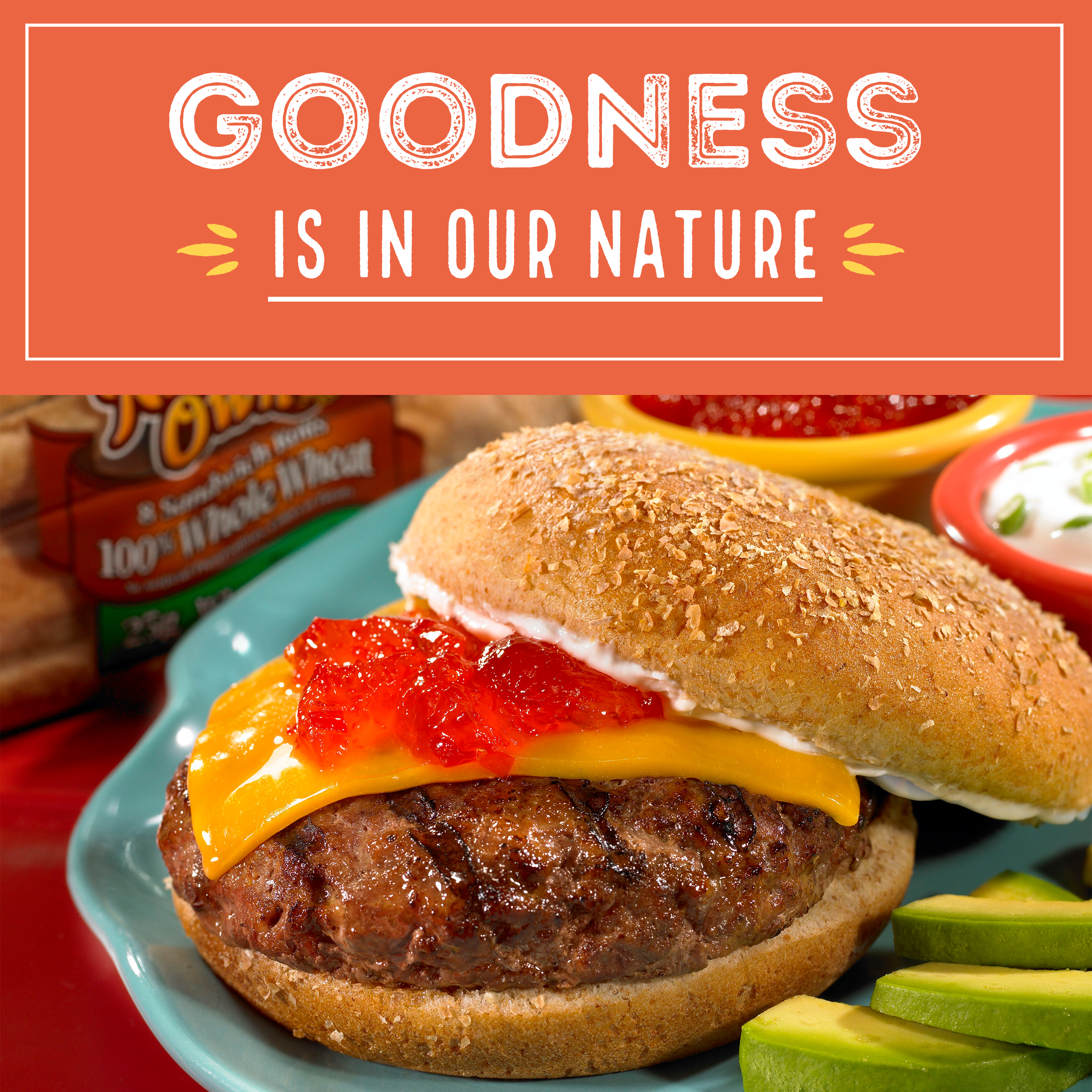 Nature's Own 100% Whole Wheat Hamburger Buns, 15 oz, 8 Count, Shelf-Stable thumbnail 3