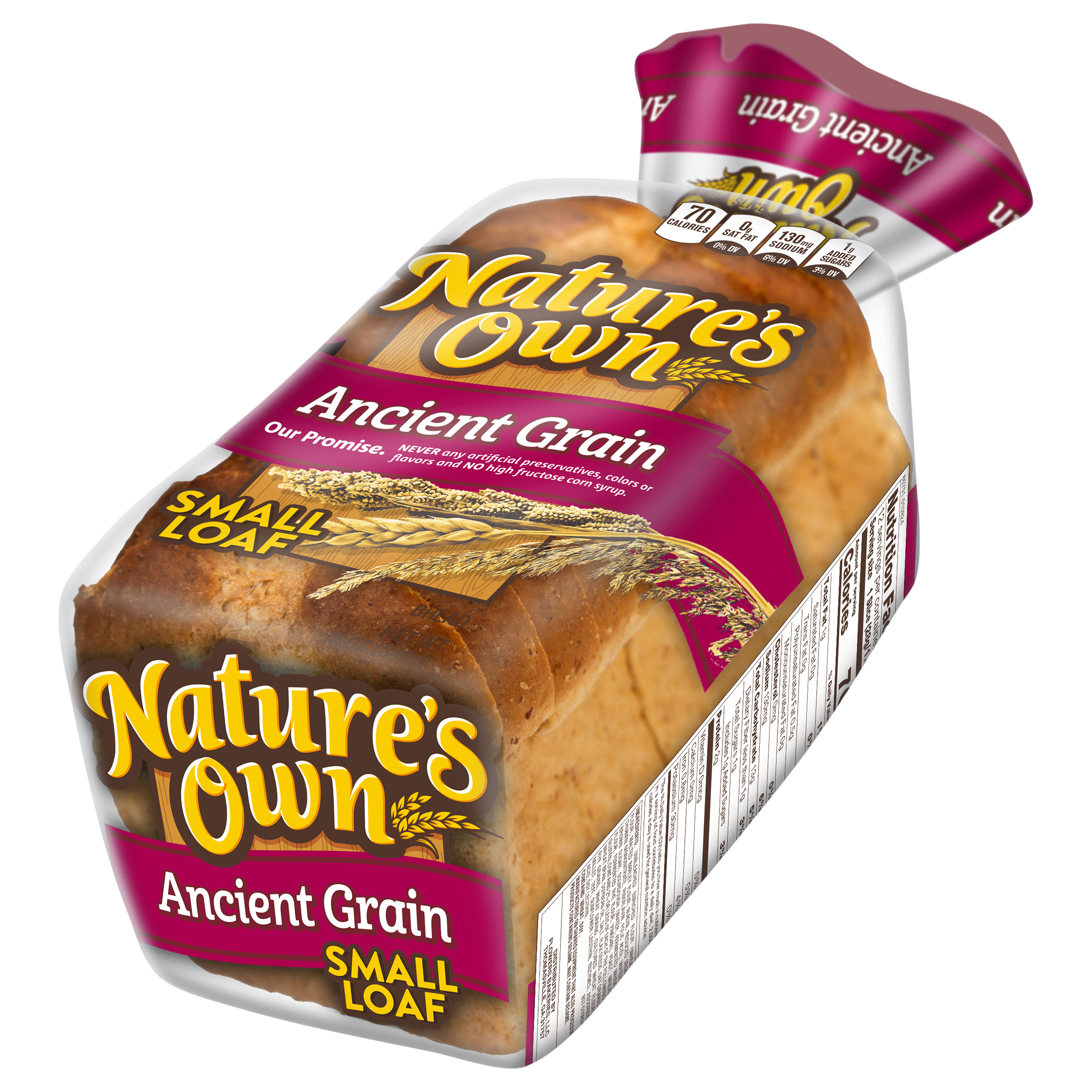 Nature's Own Ancient Grain, Small Loaf Size, Sliced Bread, 12 oz Loaf thumbnail 2