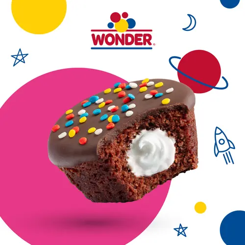 Wonder CrÃ¨me Filled Chocolate Cupcakes, Individually Wrapped Cupcakes, 8 Count thumbnail 3