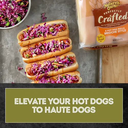 Nature's Own Perfectly Crafted Brioche Style Hot Dog Buns, 16 Oz, 8 Ct, Shelf-Stable thumbnail 3
