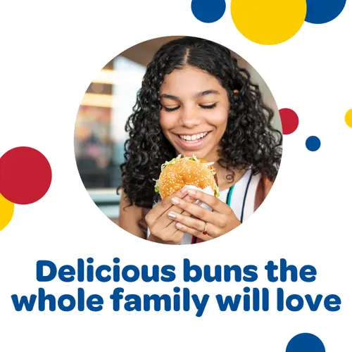 Wonder Bread Jumbo Seeded White Bread Hamburger Buns, 15 oz, 8 Ct, Shelf-Stable thumbnail 3