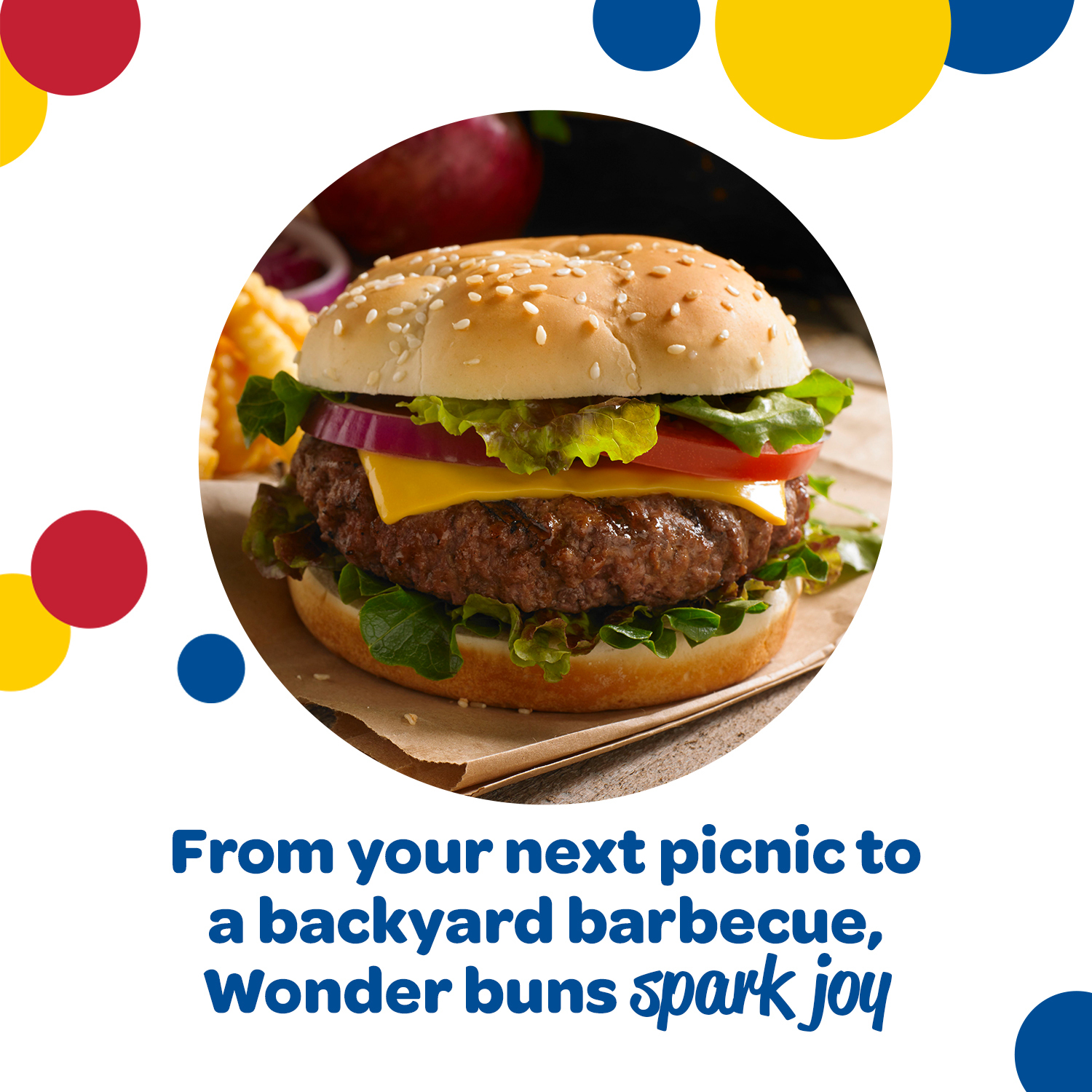 Wonder Bread Jumbo Seeded White Bread Hamburger Buns, 15 oz, 8 Ct, Shelf-Stable thumbnail 4