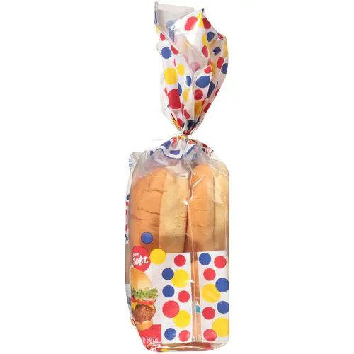 Wonder Bread Jumbo Hamburger Buns, White Bread Rolls, 8 Count, Shelf-Stable thumbnail 2