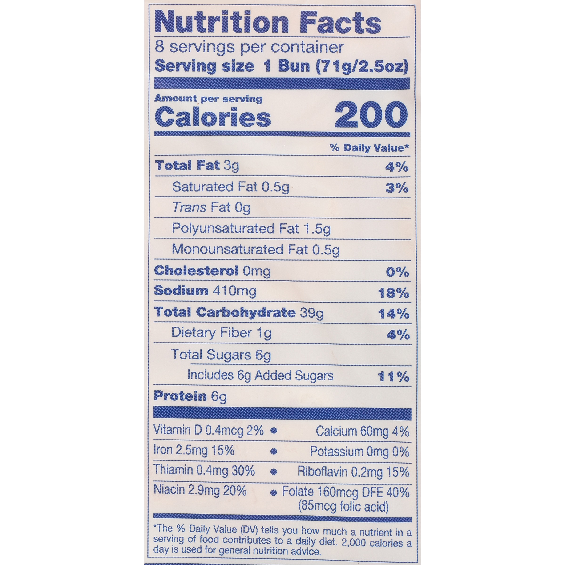 Wonder Bread Jumbo Hamburger Buns, White Bread Rolls, 8 Count, Shelf-Stable thumbnail 3