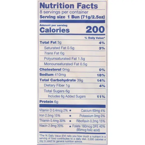 Wonder Bread Jumbo Hamburger Buns, White Bread Rolls, 8 Count, Shelf-Stable thumbnail 3