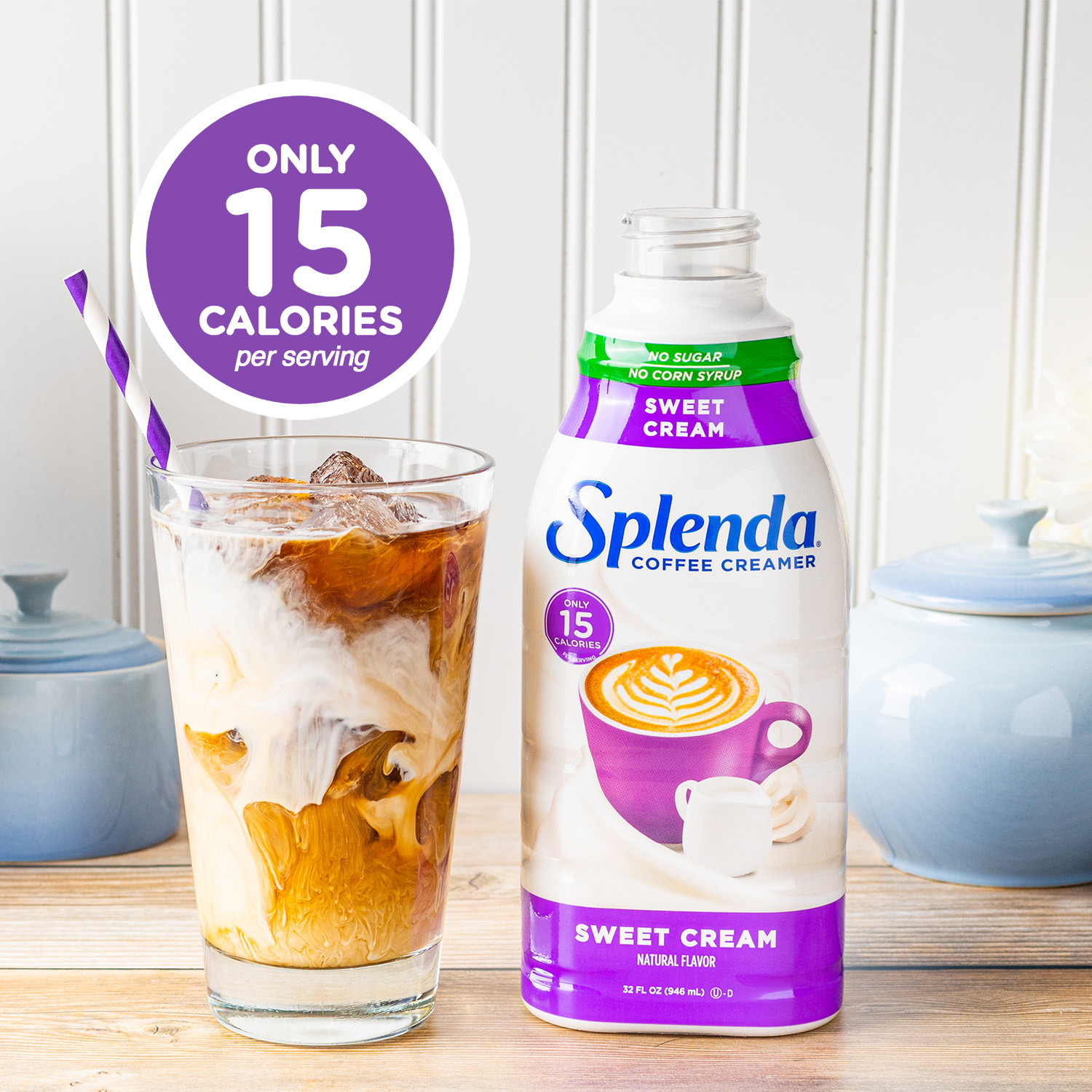 Splenda Sweet Cream Liquid Coffee Creamer, 32 fl oz Bottle thumbnail 4