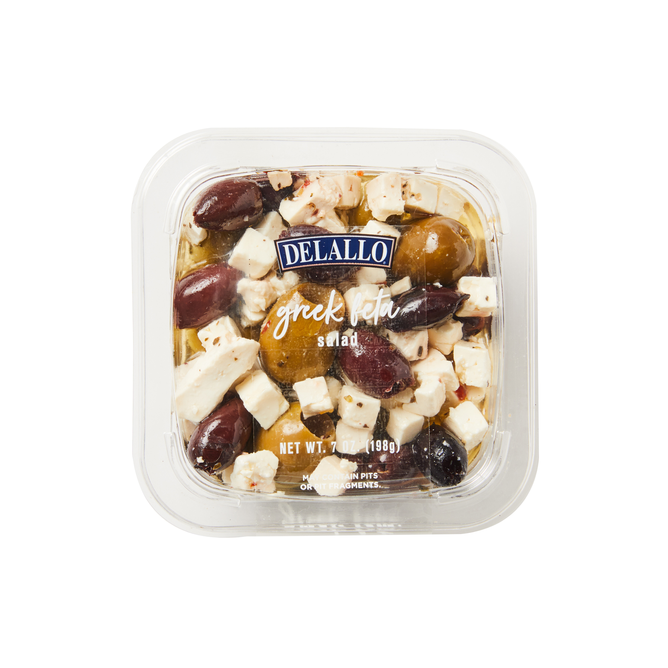 DeLallo Greek Feta Salad, Kalamata Olives & Cheese in Marinade, 7 oz Container, Refrigerated