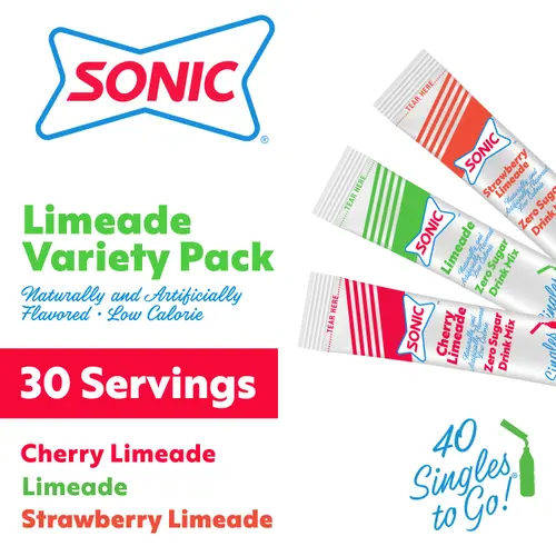 Sonic Limeade Variety Pack, Zero Sugar Drink Mix, 30ct thumbnail 4