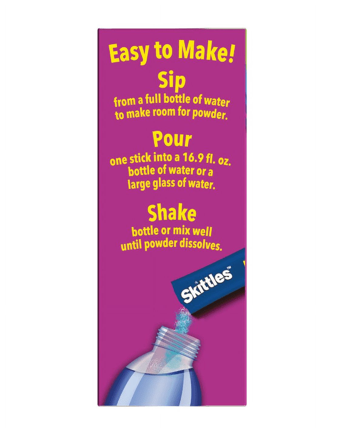 Skittles Zero Sugar Wild Berry Singles-to-Go Packs, Powdered Drink Mix, 2.88 oz, 30 Count Packets thumbnail 4