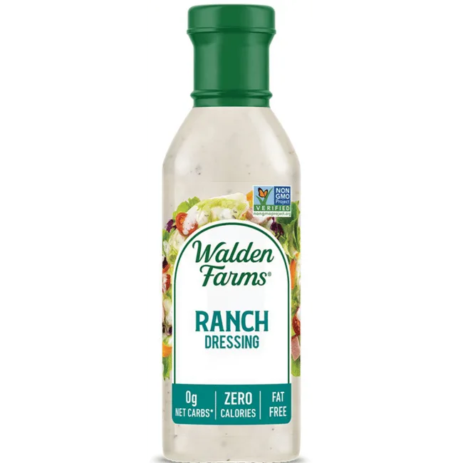 Walden Farms Ranch Dressing, 12oz. Bottle, Fresh-Delicious, Sugar Free 0g Net Carbs, Cool and Tangy