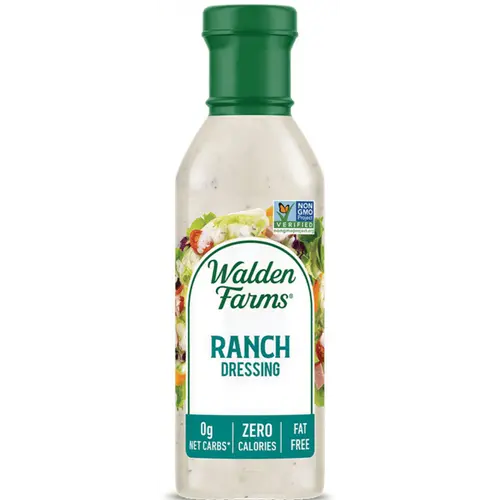 Walden Farms Ranch Dressing, 12oz. Bottle, Fresh-Delicious, Sugar Free 0g Net Carbs, Cool and Tangy