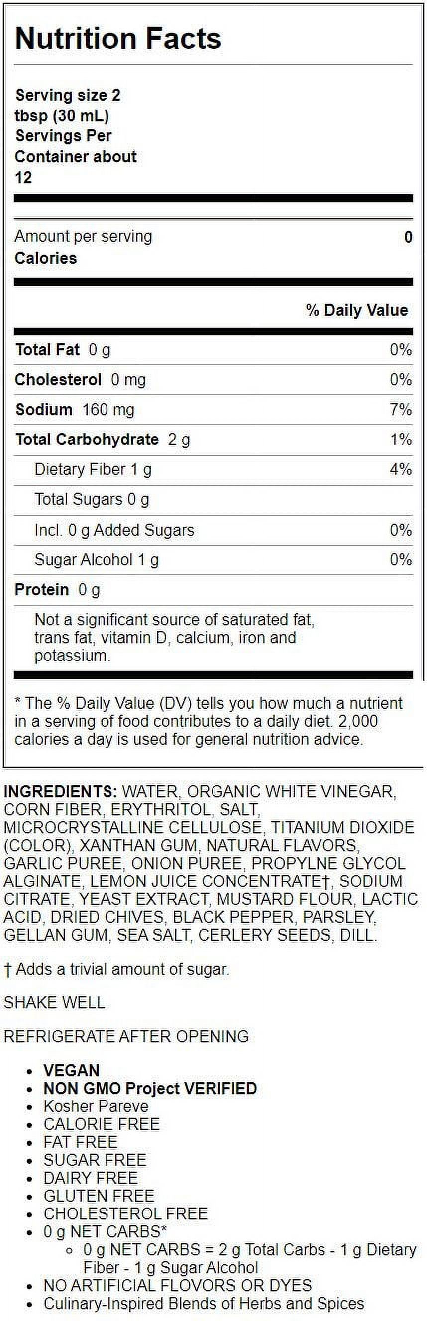 Walden Farms Ranch Dressing, 12oz. Bottle, Fresh-Delicious, Sugar Free 0g Net Carbs, Cool and Tangy thumbnail 2