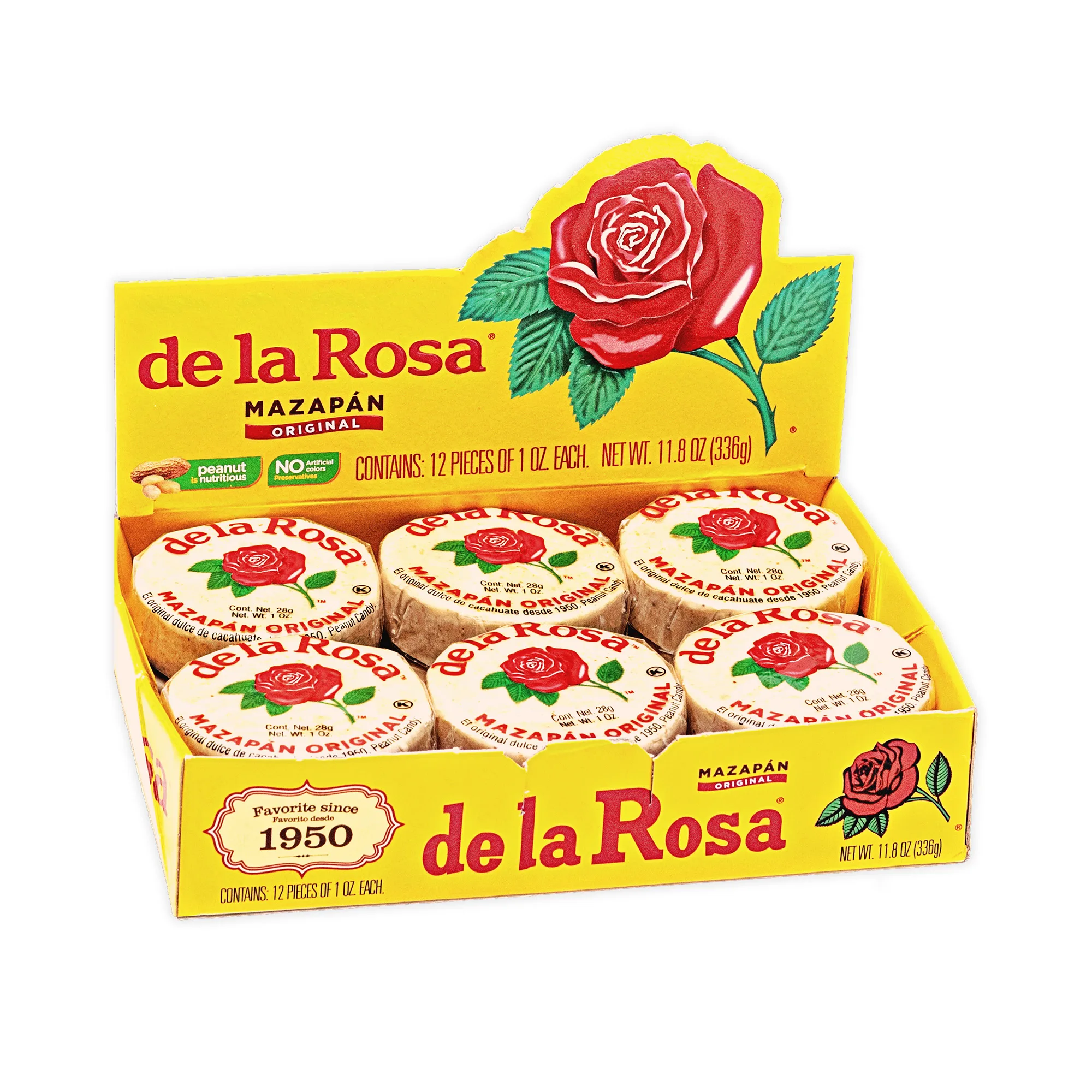 De La Rosa Mazapan Style Mexican Peanut Candy, 12 Count