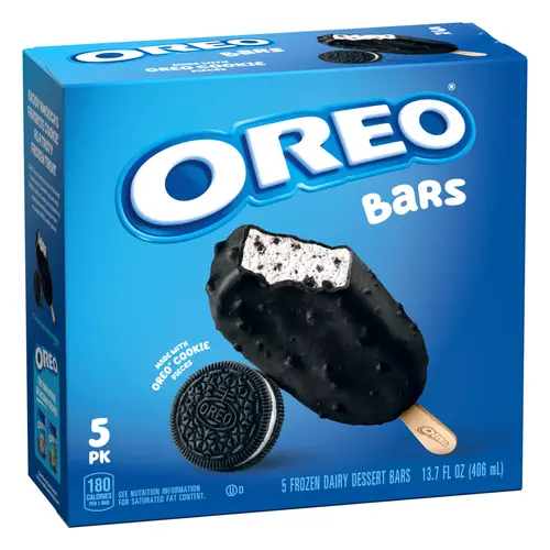 Oreo Frozen Dairy Dessert Bars, No Artificial Flavors, 5 Count thumbnail 2