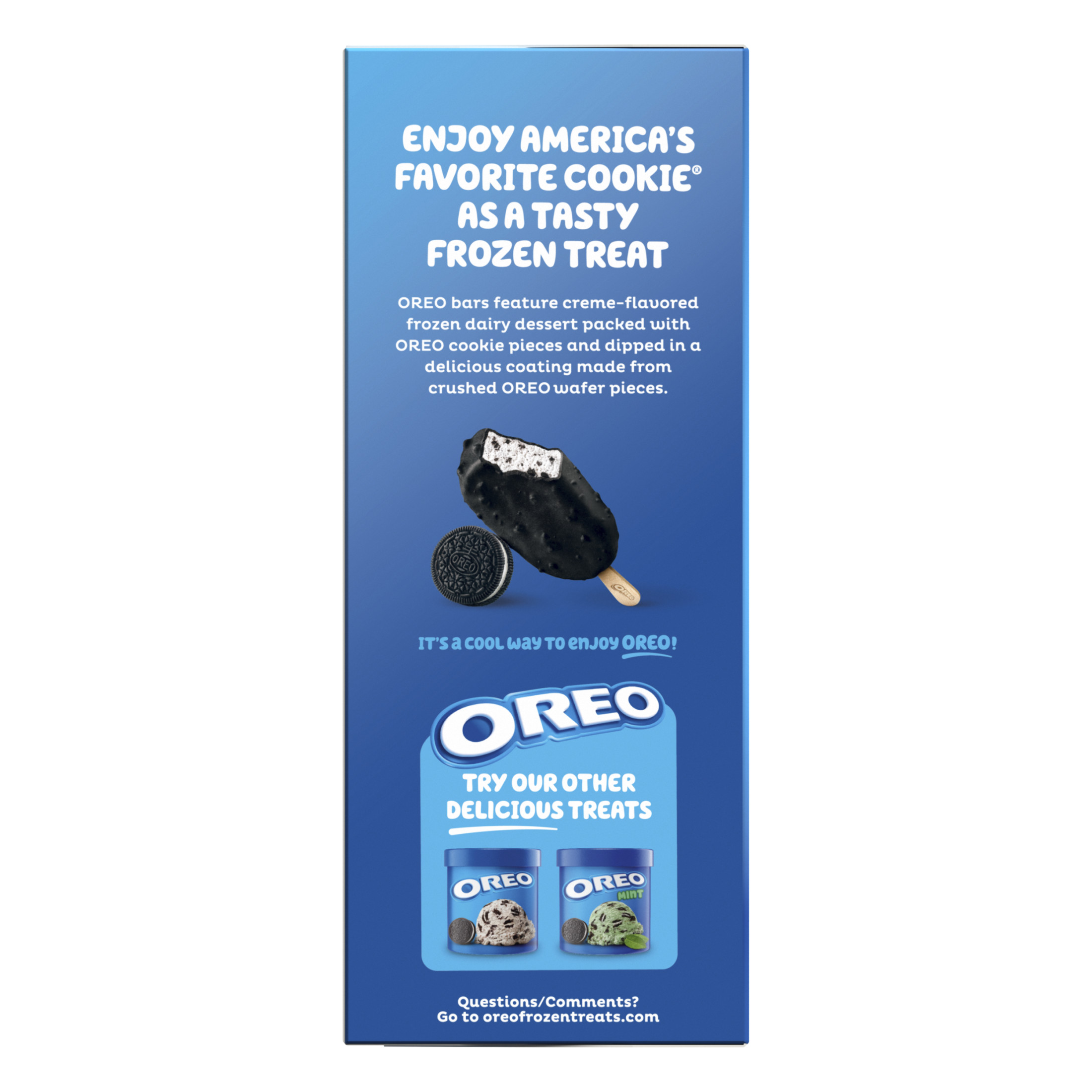 Oreo Frozen Dairy Dessert Bars, No Artificial Flavors, 5 Count thumbnail 4