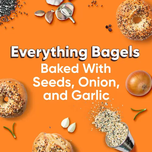 Thomas' Everything Bagels, 6 count, Pre-sliced Bagels, 20 oz Bag (1 Pack) thumbnail 2