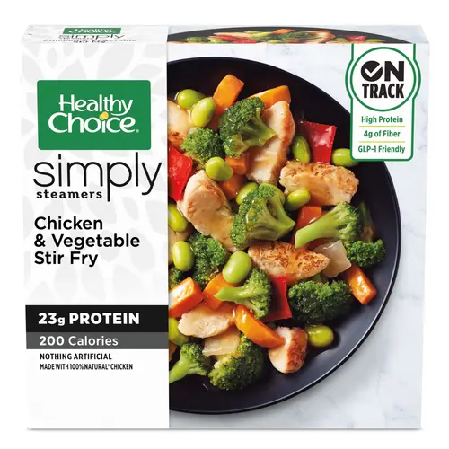 Healthy Choice Simply Steamers Chicken & Vegetable Stir Fry, Frozen Asian Meal, 9.25 oz (Frozen)