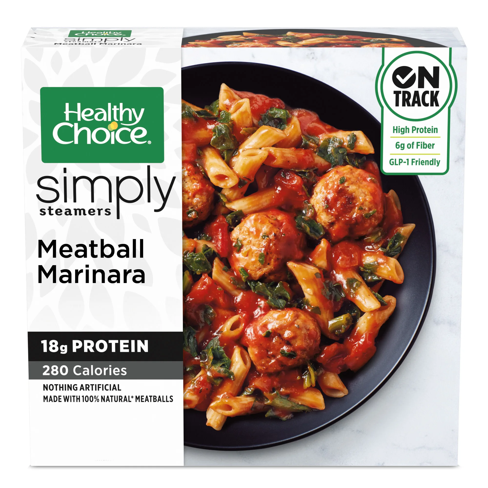 Healthy Choice Simply Steamers Meatball Marinara Bowl, Frozen Meal, 10 oz. (Frozen)