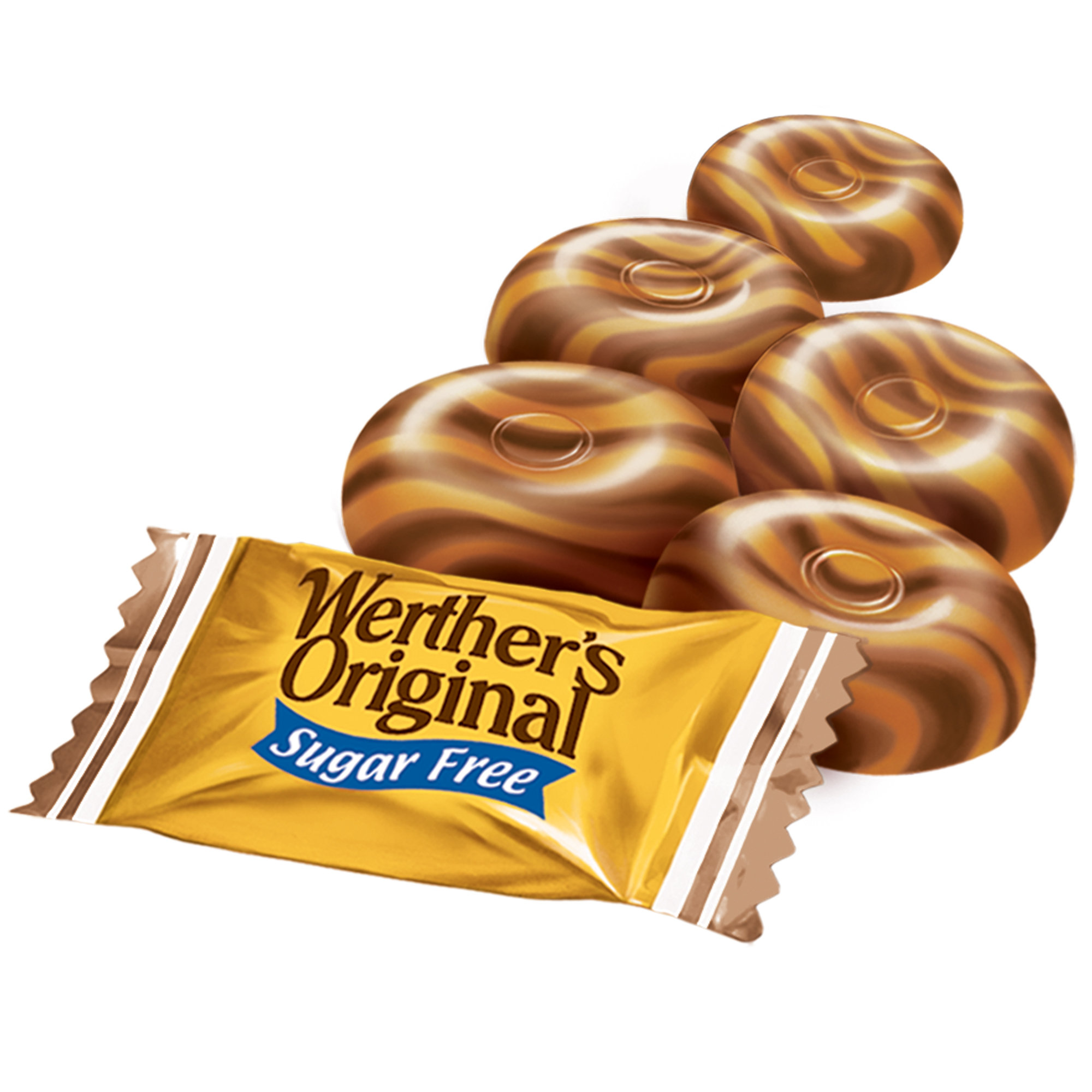 Storck Werther's Original Sugar-Free Caramel Chocolate Hard Candies, 2.35 oz. thumbnail 3