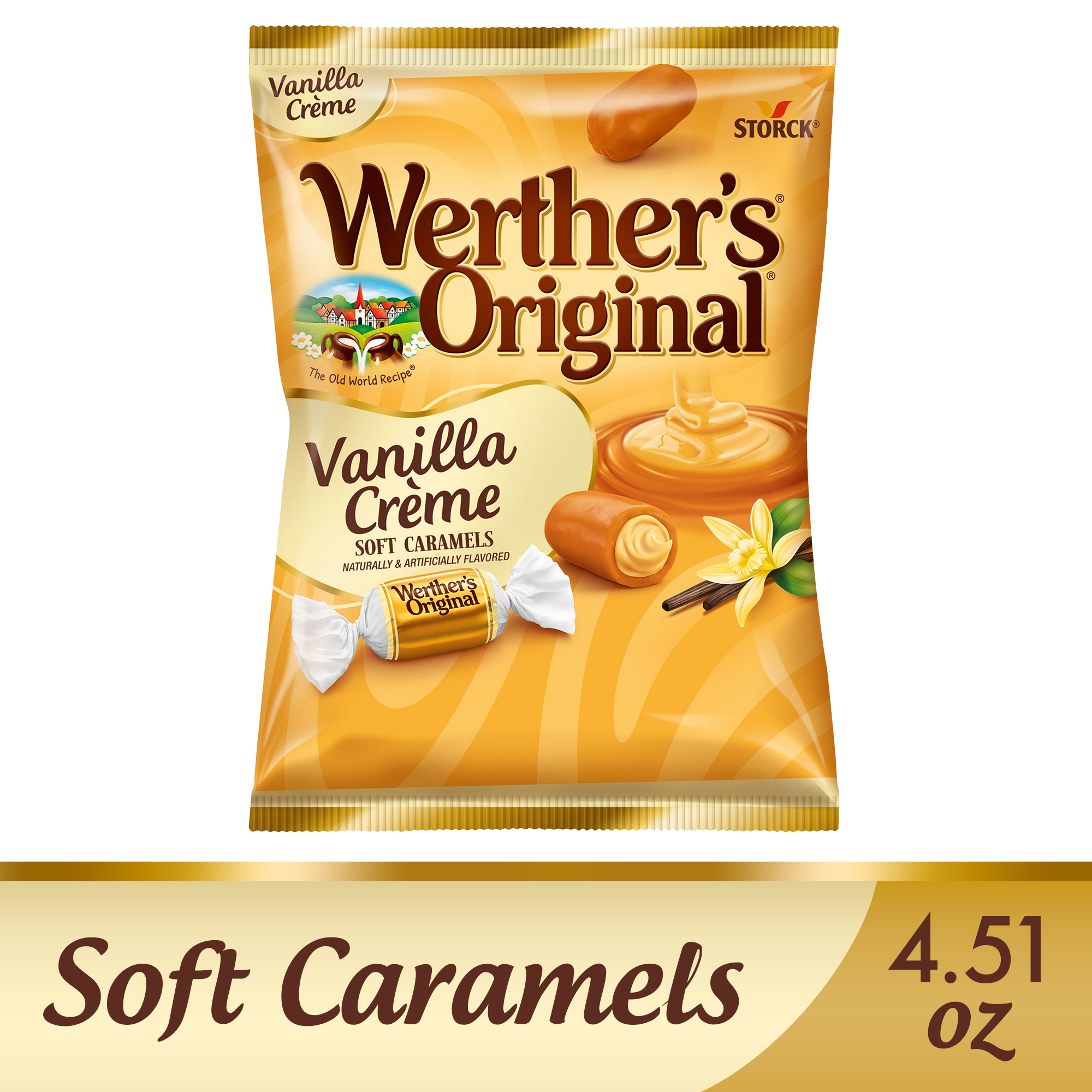 Werther's Original Soft Vanilla CrÃ¨me Caramel Candy, 4.51 oz Bag Storck thumbnail 2