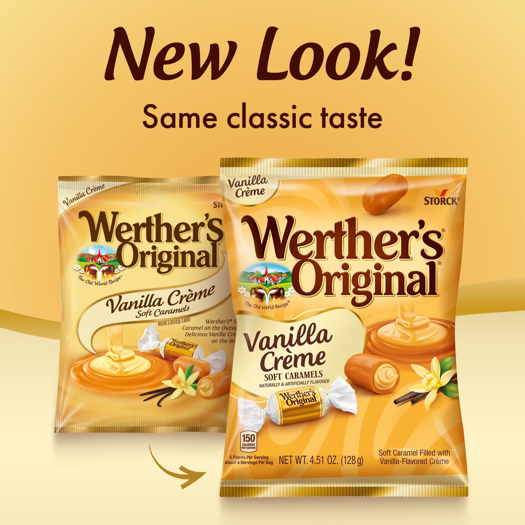 Werther's Original Soft Vanilla CrÃ¨me Caramel Candy, 4.51 oz Bag Storck thumbnail 3