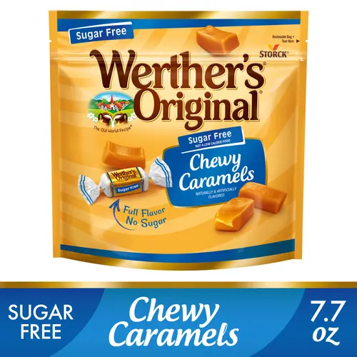 Werther's Original Chewy Sugar Free Caramel Candy 7.7 oz thumbnail 2