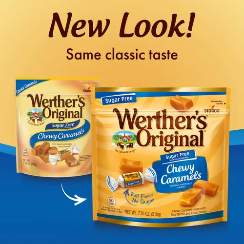 Werther's Original Chewy Sugar Free Caramel Candy 7.7 oz thumbnail 3