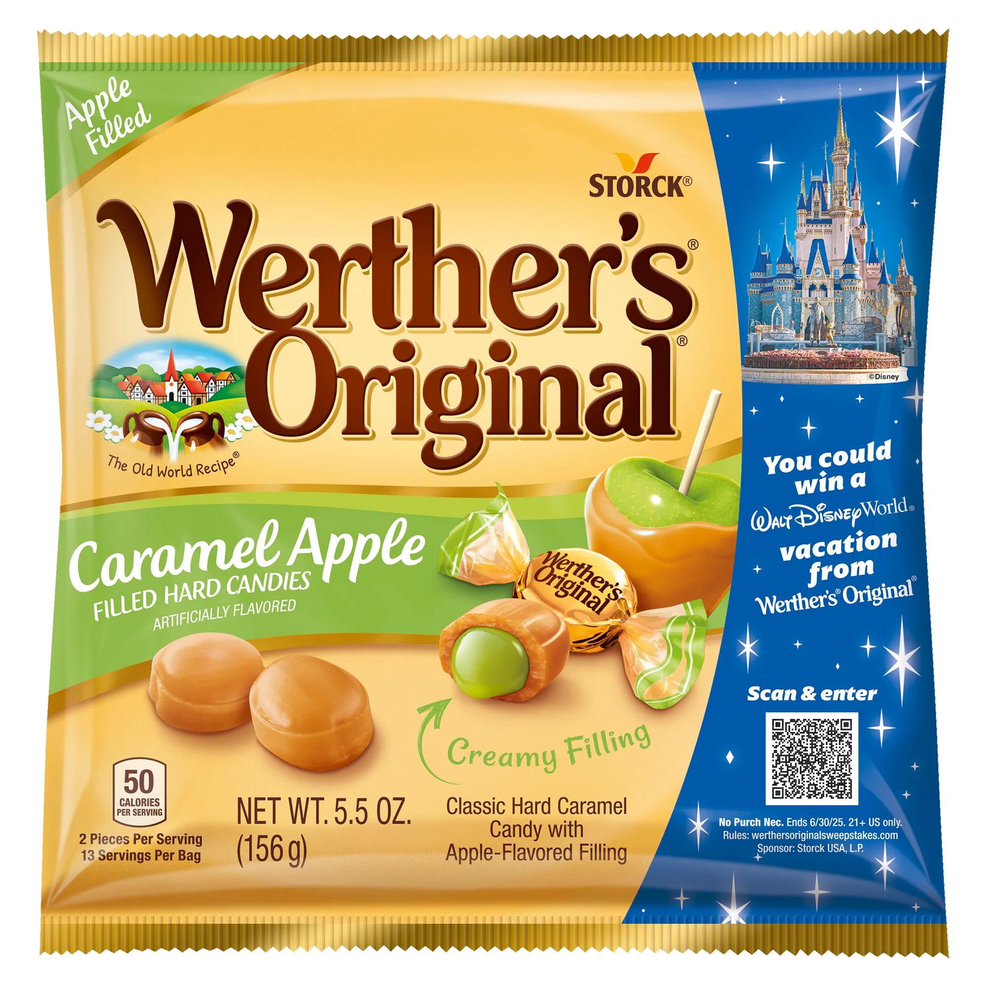 Werther's Original Hard Apple Filled Caramel Candy, 5.5 oz