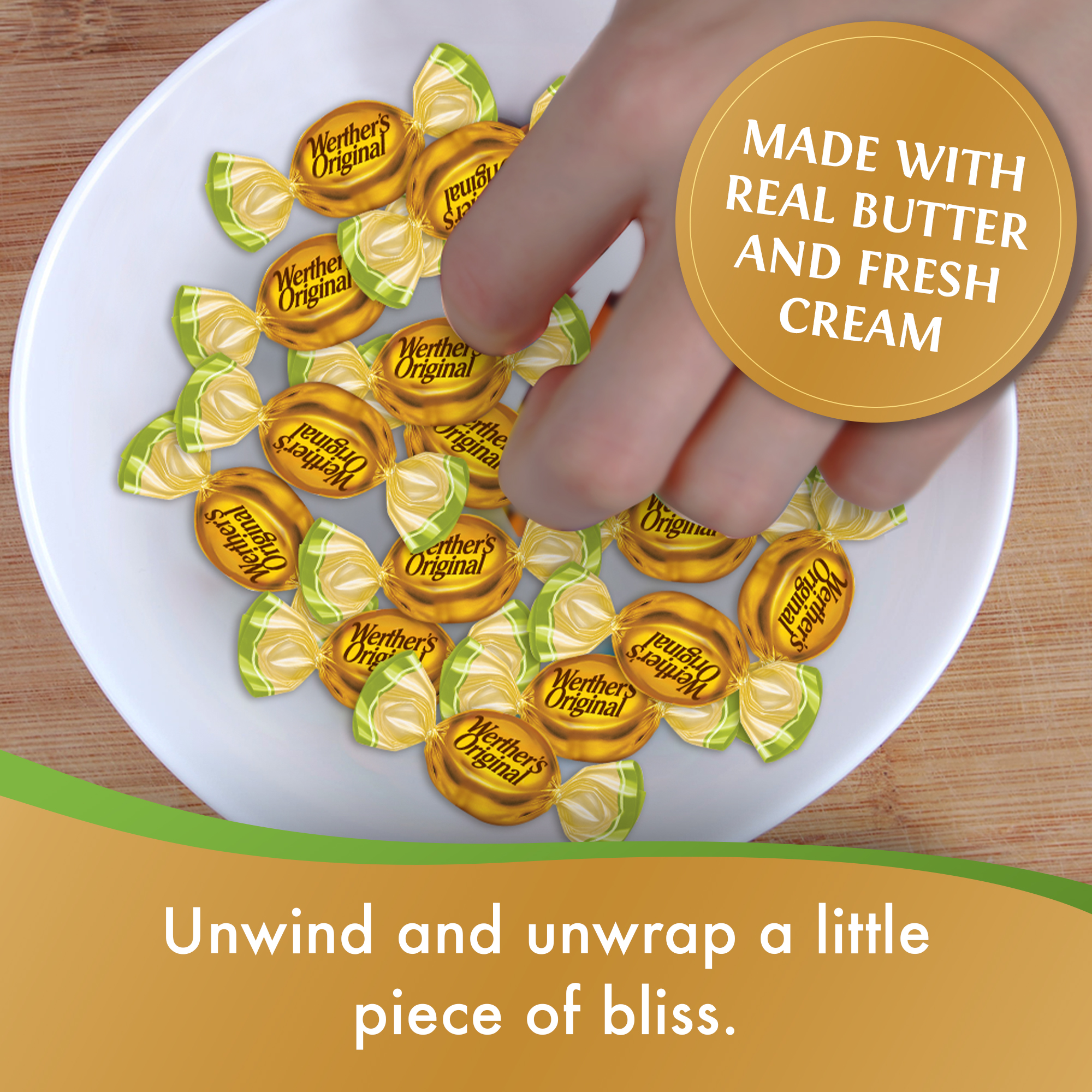 Werther's Original Hard Apple Filled Caramel Candy, 5.5 oz thumbnail 3