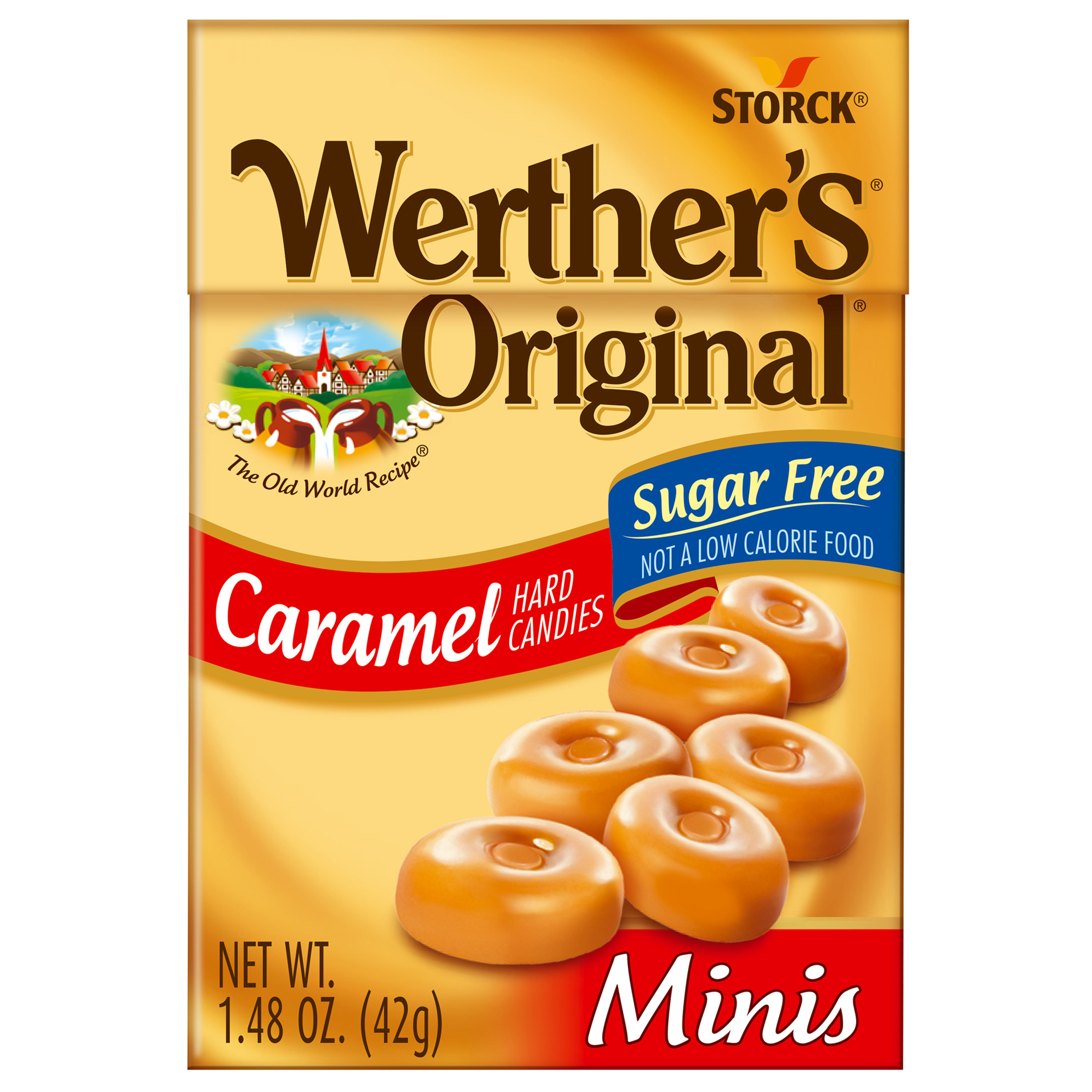 Werthers Original Hard Sugar Free Caramel Minis Candy, 1.48 Oz thumbnail 2