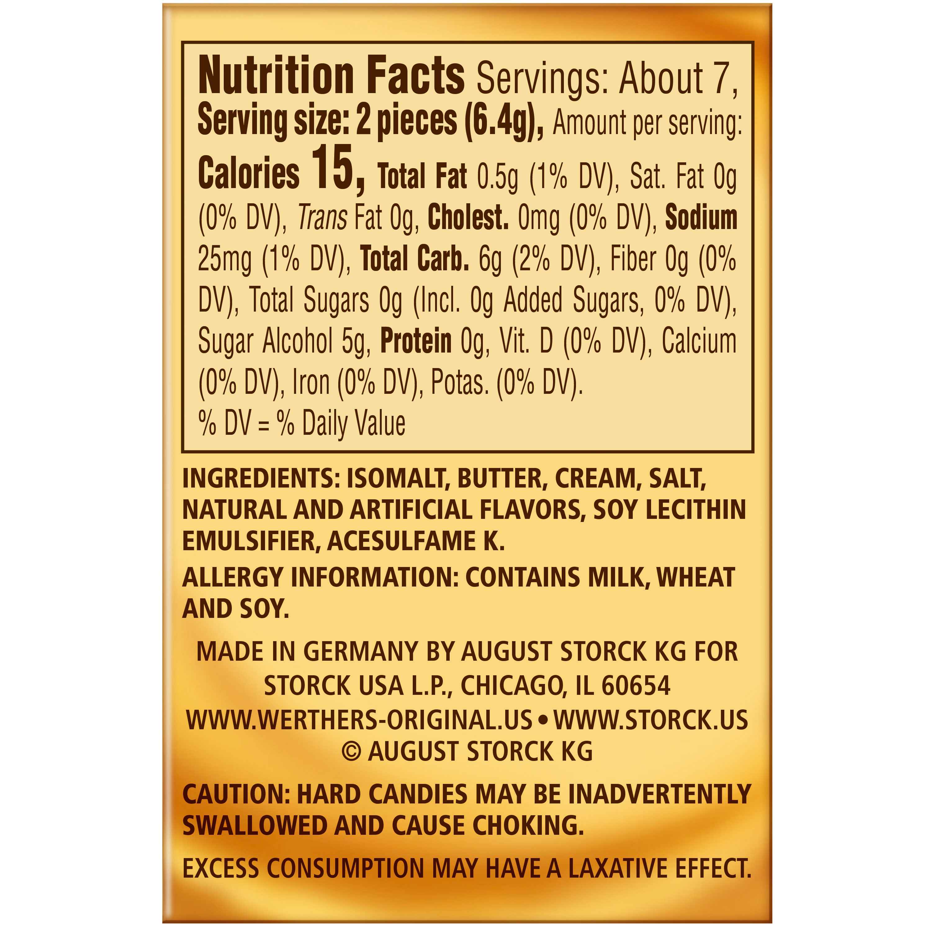 Werthers Original Hard Sugar Free Caramel Minis Candy, 1.48 Oz thumbnail 3