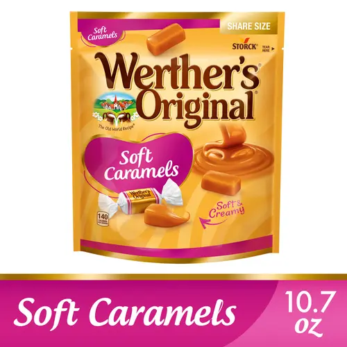 Werther's Original Individually Wrapped Soft Caramels, 10.8oz Sharing Size Bag thumbnail 2