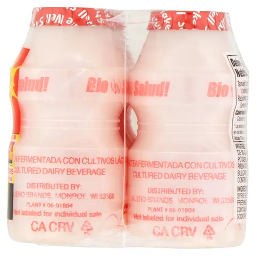 El Viajero Bio Salud Strawberry Cultured Dairy Beverage, 2.1 fl oz, 6 Count thumbnail 2
