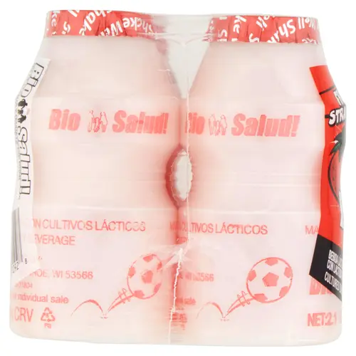 El Viajero Bio Salud Strawberry Cultured Dairy Beverage, 2.1 fl oz, 6 Count thumbnail 3