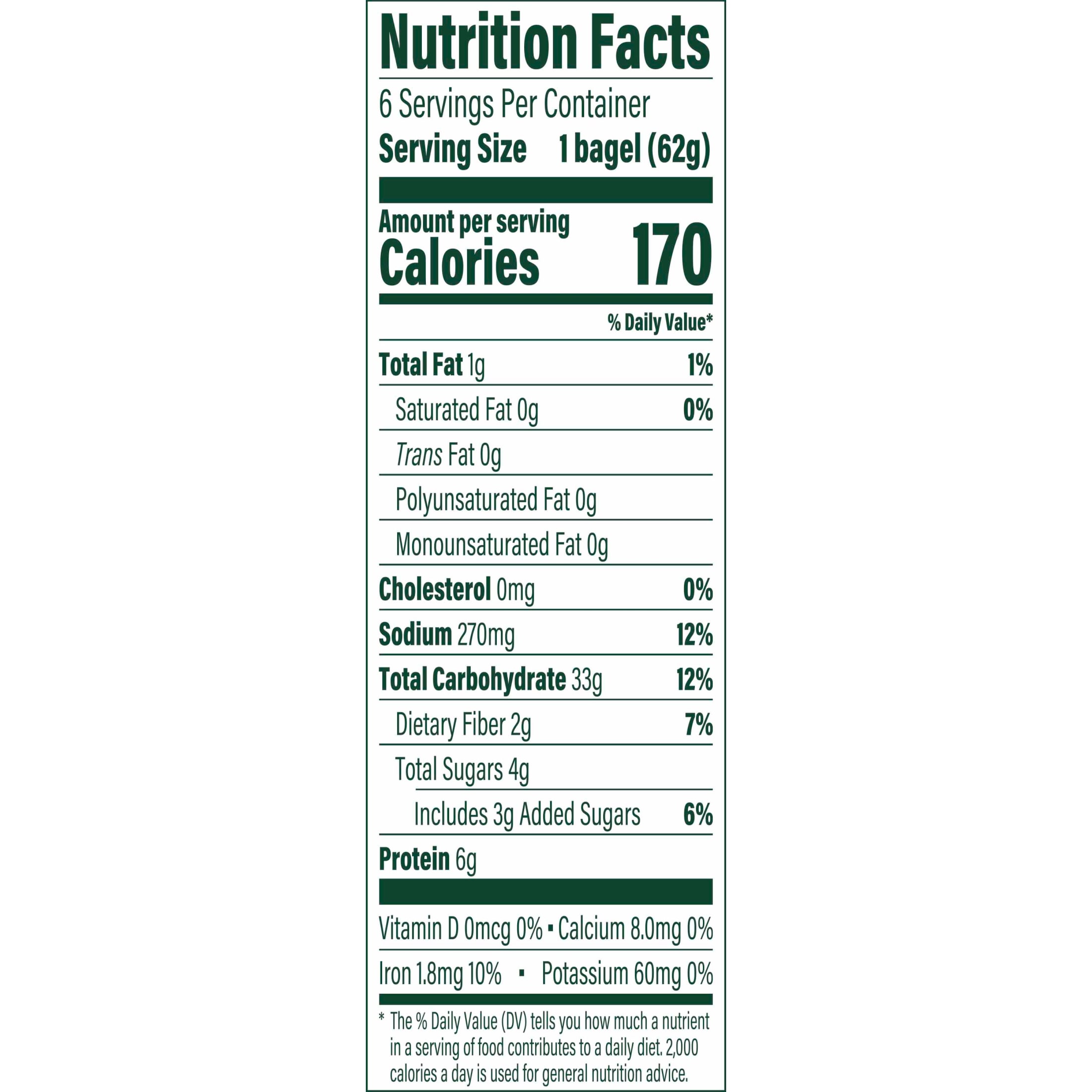 Sara Lee Plain Bagels, 6 count, Pre-sliced Bagels, 13 oz Bag thumbnail 3