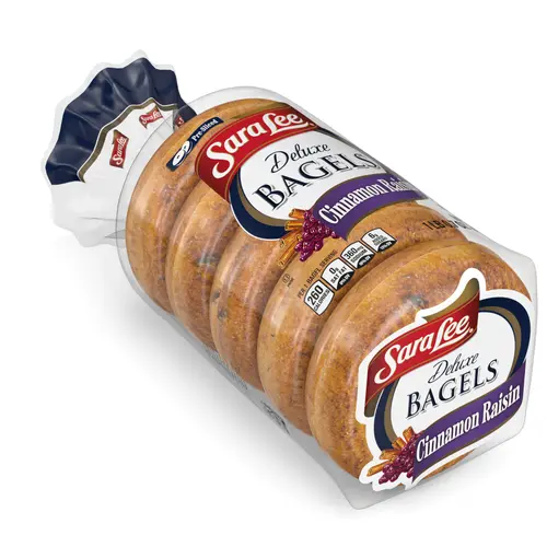 Sara Lee Cinnamon Raisin Bagel, 5 Count, 16.7 oz Bag