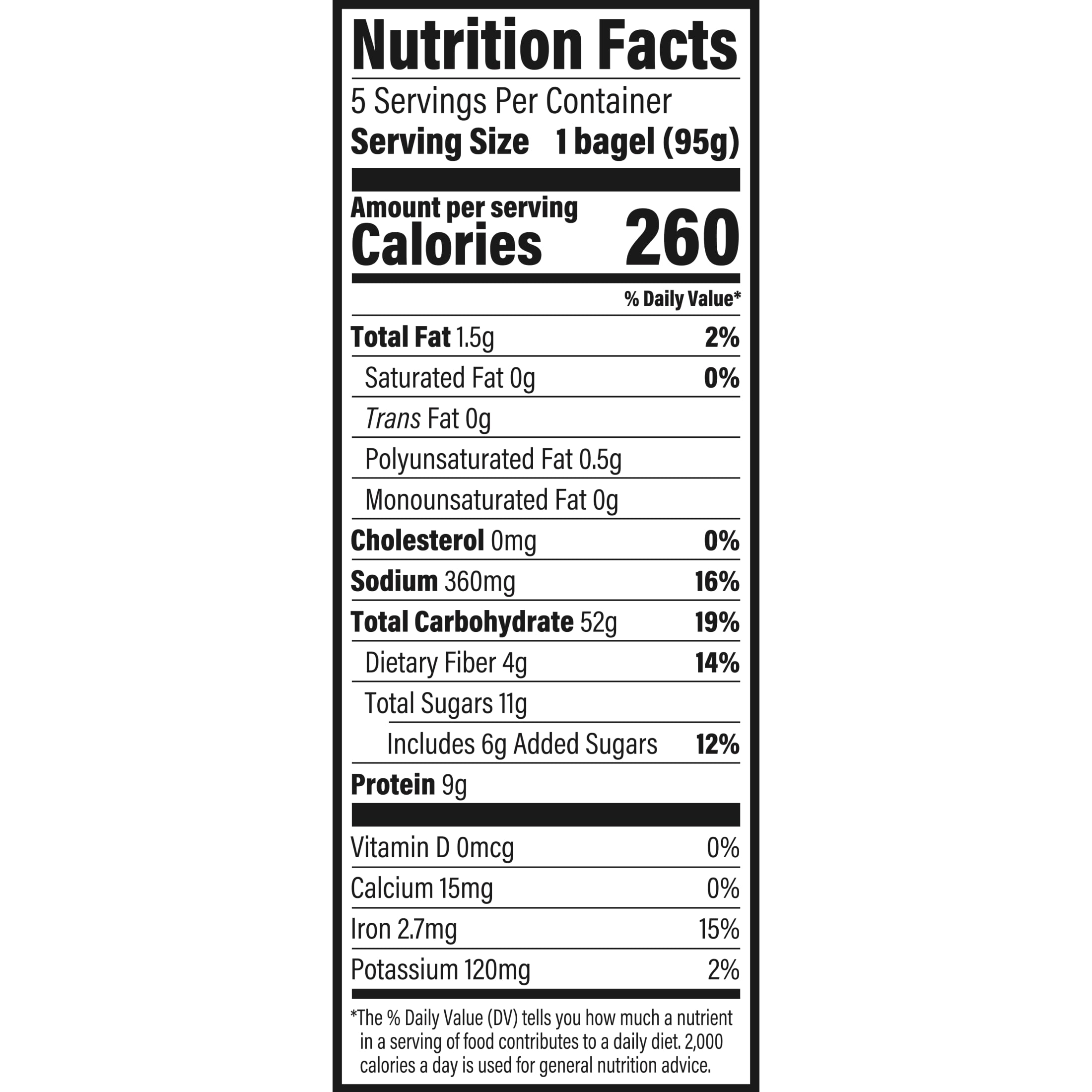 Sara Lee Cinnamon Raisin Bagel, 5 Count, 16.7 oz Bag thumbnail 2
