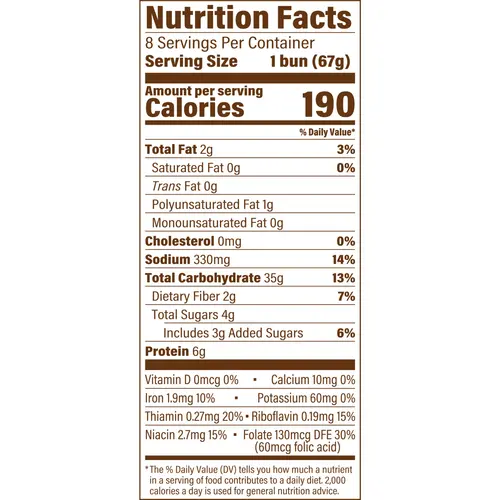 Sara Lee Artesano White Bakery Buns, 8 count, Hamburger Buns, 19 oz Bag thumbnail 3