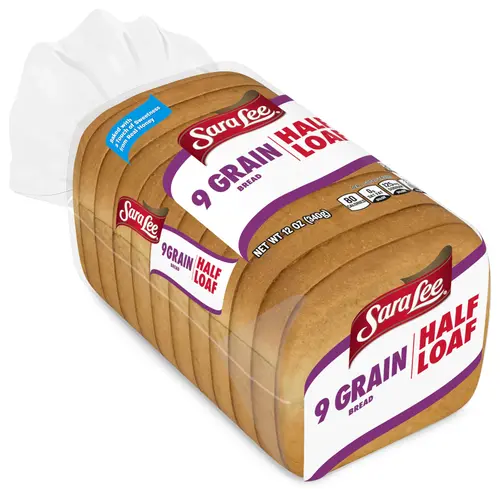Sara Lee Half Loaf 9 Grain Bread, 12 oz, Whole Grain Bread, Bag thumbnail 2