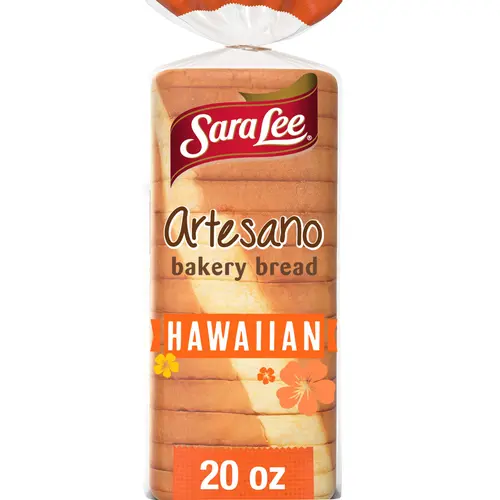 Sara Lee Artesano Hawaiian Bread, 20 oz, Sweet Pre-sliced Hawaiian Bread, Bag