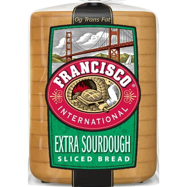 Francisco Extra Sourdough Bread, 24 oz, Plain Pre-sliced Sourdough Bread, Bag (Pack of 3)