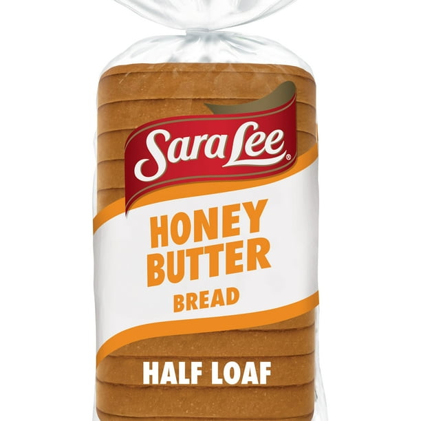 Sara Lee Honey Butter Half Loaf Bread, 12 oz, White Bread, Bag (Pack of 3)
