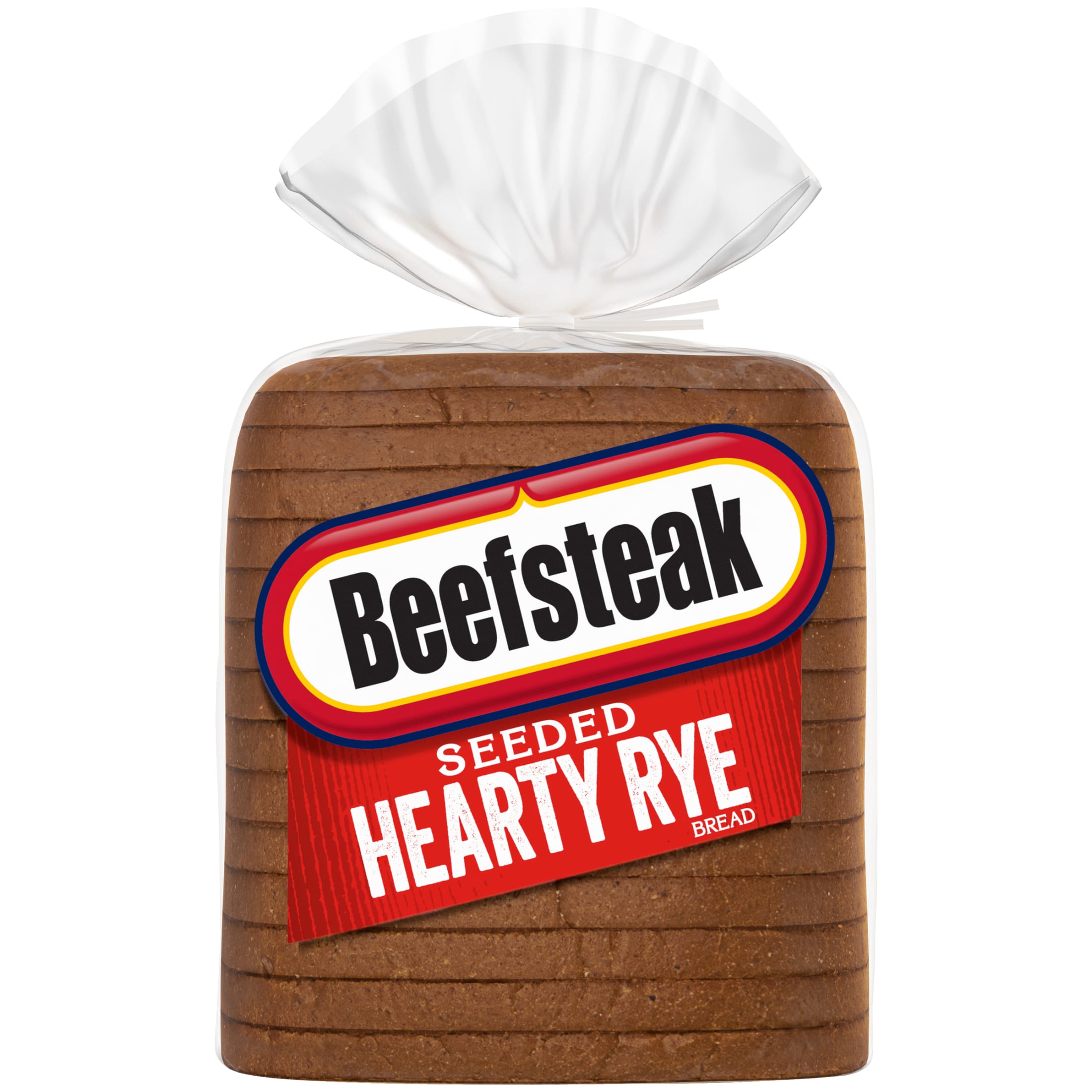 Beefsteak Seeded Hearty Rye Bread, 18 oz, Rye Bread, Bag